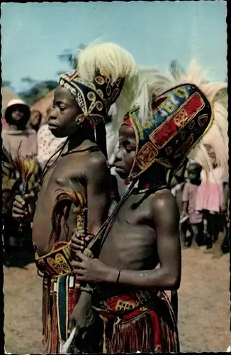 Ak Afrika, Kinder in Nationaltracht, Tänzer