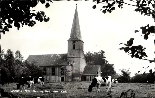 Ak Voorthuizen Barneveld Gelderland Niederlande, N. H. Kirche