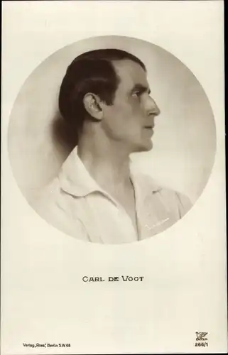Ak Schauspieler Carl de Vogt, Portrait im Profil