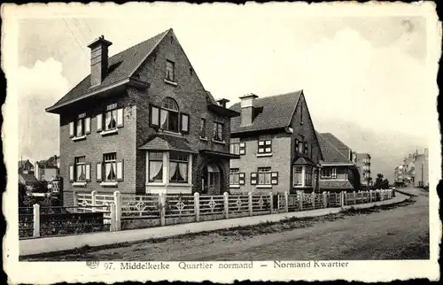 Ak Middelkerke Westflandern, Normannenviertel