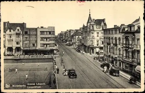 Ak Middelkerke Westflandern, Avenue Leopold