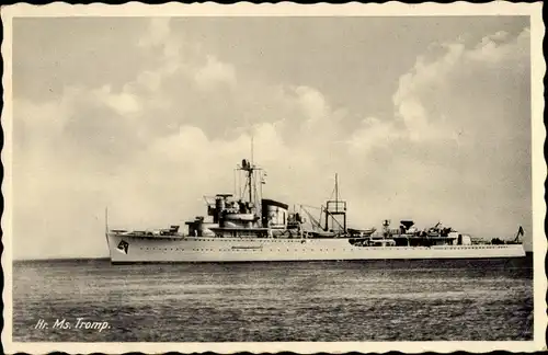 Ak Niederländisches Kriegsschiff, Hr. Ms. Tromp