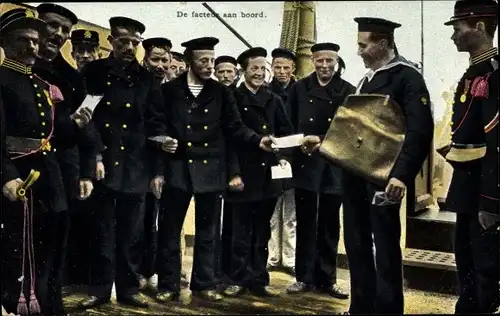 AK Unsere Armee und Marine, Marine Life, die Rechnung an Bord