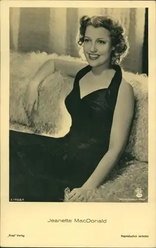 Ak Schauspielerin Jeanette MacDonald, Portrait