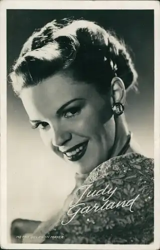 Ak Schauspielerin Judy Garland, Portrait