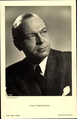 Ak Schauspieler Paul Hartmann, Portrait