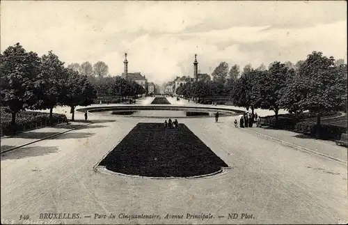 Ak Bruxelles Brüssel, Parc du Cinquantenaire, Avenue Principale