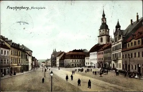 Ak Frankenberg in Sachsen, Marktplatz