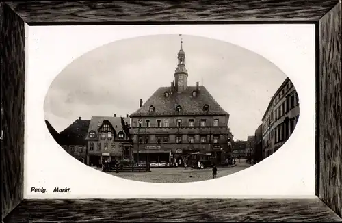 Präge Passepartout Ak Penig in Sachsen, Markt, Rathaus