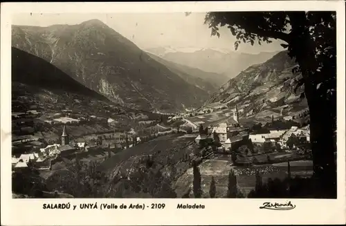 Ak Salardú Katalonien, Unyá, Valle de Aran, Maladeta