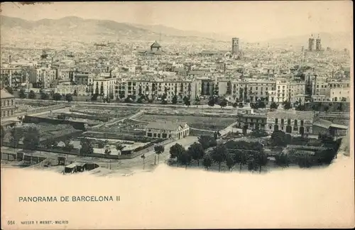 Ak Barcelona Katalonien Spanien, Panorama