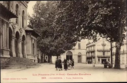 Ak Puigcerda Katalonien, Plaza Barcelona