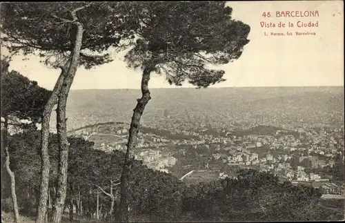 Ak Barcelona Katalonien Spanien, Stadtpanorama