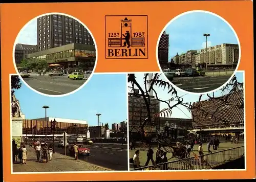 Ak Berlin Mitte, Alexanderplatz, Hotel Metropol, Karl-Liebknecht-Straße, Palast der Republik