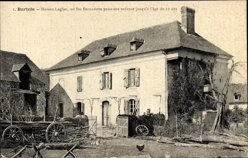 Ak Bartrès Hautes Pyrénées, Maison Lagues, wo Bernadette ihre Kindheit verbrachte