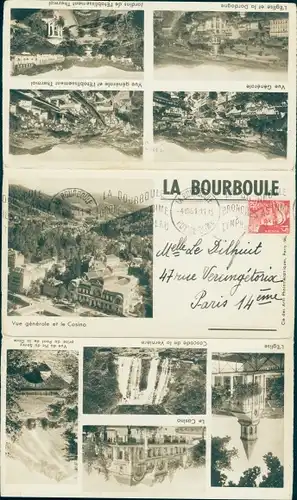 Ak La Bourboule Puy de Dôme, Kirche, Standseilbahn, Gesamtansicht, Casino