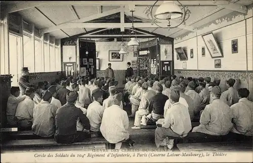 Ak Paris VII. Bezirk, Infanterieregiment, Cercle des Soldats, Theater