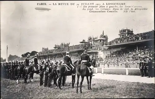 Ak Paris XVI, Hippodrome de Longchamp, La Revue vom 14. Juli 1913