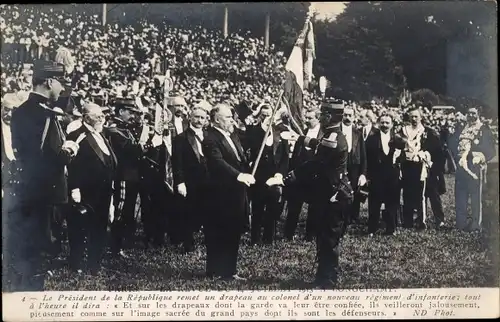 Ak Paris XVI, Hippodrome de Longchamp, La Revue vom 14. Juli 1913, Präsident der Republik