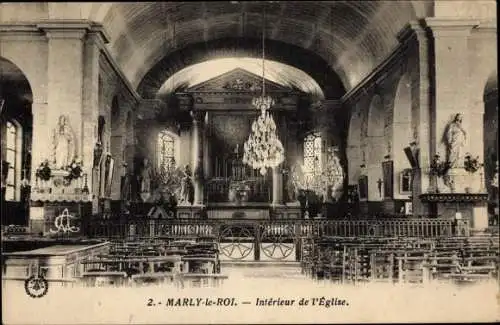 Ak Marly le Roi Yvelines, Innenraum der Kirche