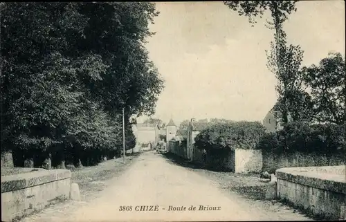 Ak Chizé Deux Sèvres, Route de Brioux