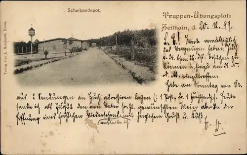 Ak Zeithain in Sachsen, Truppenübungsplatz, Scheibendepot