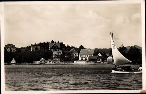 Ak Staré Splavy Thammühl Doksy Hirschberg am See Region Reichenberg, Wasserpartie, Segelboot