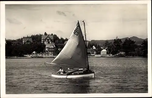 Ak Staré Splavy Thammühl Hirschberg am See Doksy Reg. Reichenberg, Segelboot, Wasserpartie