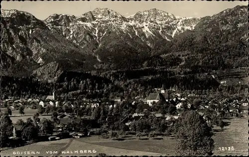 Foto Ak Bad Goisern am Hallstättersee Salzkammergut Oberösterreich, Gesamtansicht vom Kalmberg aus