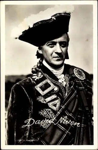 Ak Schauspieler David Niven, Portrait in Uniform