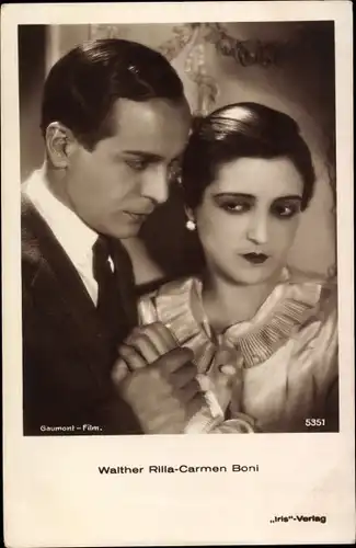 Ak Schauspieler Walther Rilla und Carmen Boni, Portrait