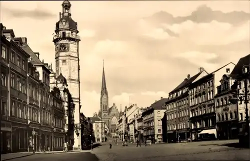 Ak Altenburg in Thüringen, Markt mit Brüderkirche