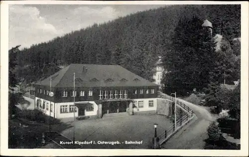 Ak Kipsdorf Altenberg im Erzgebirge, Bahnhof