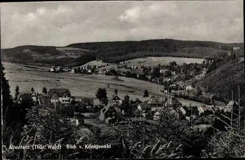 Ak Altenfeld Großbreitenbach in Thüringen, Blick vom Königswald