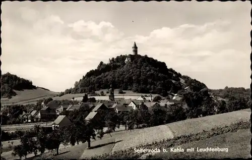 Ak Seitenroda in Thüringen, Gesamtansicht, Leuchtenburg