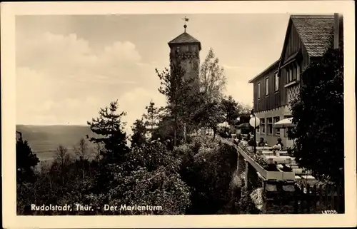 Ak Rudolstadt in Thüringen, Marienturm, Gasthaus