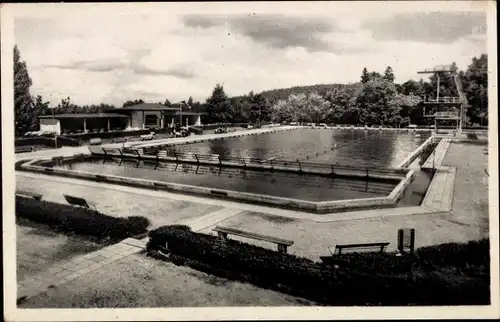 Ak Friedrichroda im Thüringer Wald, Schwimmbad