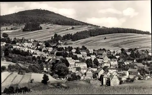 Ak Meuselbach Schwarzmühle Schwarzatal in Thüringen, Panorama, Meuselbacher Kuppe