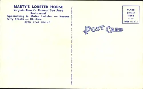 Ak Virginia Beach Virginia USA, Marty's Lobster House
