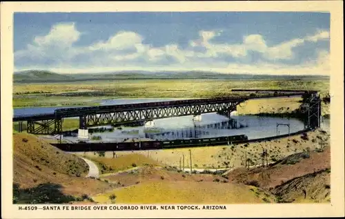 Ak Topock Arizona, Santa Fe Bridge over Colorado River