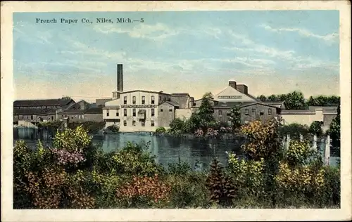 Ak Niles Michigan, French Paper Co.