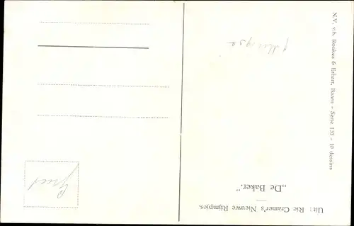 Künstler Ak Cramer, Rie, De Baker, Nieuwe Rijmpjes, Hartelihk Gefeliciteerd