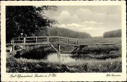 Ak Bad Schwartau in Holstein, Brücke an der Au