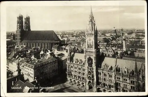 Ak München, Rathaus, Frauenkirche