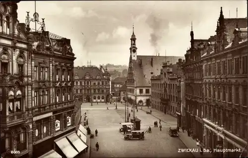 Ak Zwickau in Sachsen, Hauptmarkt