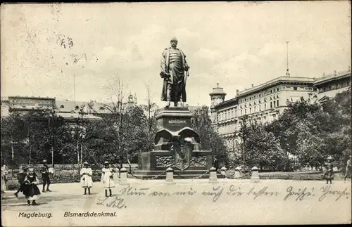 Ak Magdeburg an der Elbe, Bismarckdenkmal