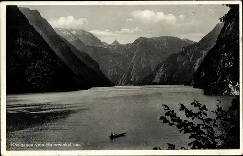 Ak Königssee Oberbayern, vom Malerwinkel aus