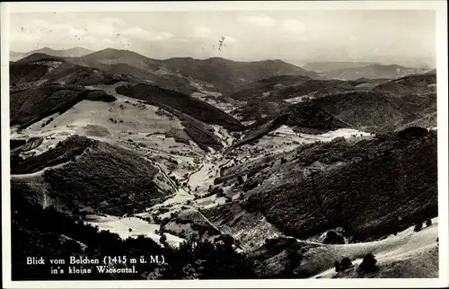 Ak Kleines Wiesental im Schwarzwald, Blick vom Belchen