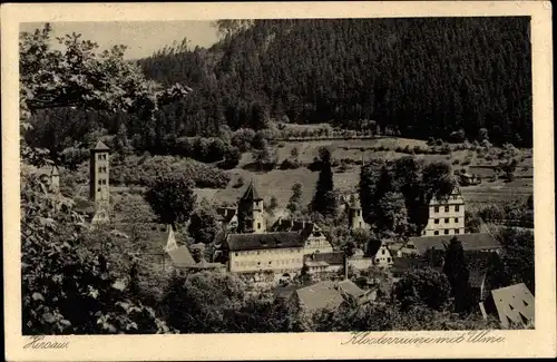 Ak Hirsau Calw im Schwarzwald, Klosterruine, Ulme