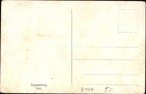 Ak Regensburg an der Donau Oberpfalz, Dom, Dämmerung